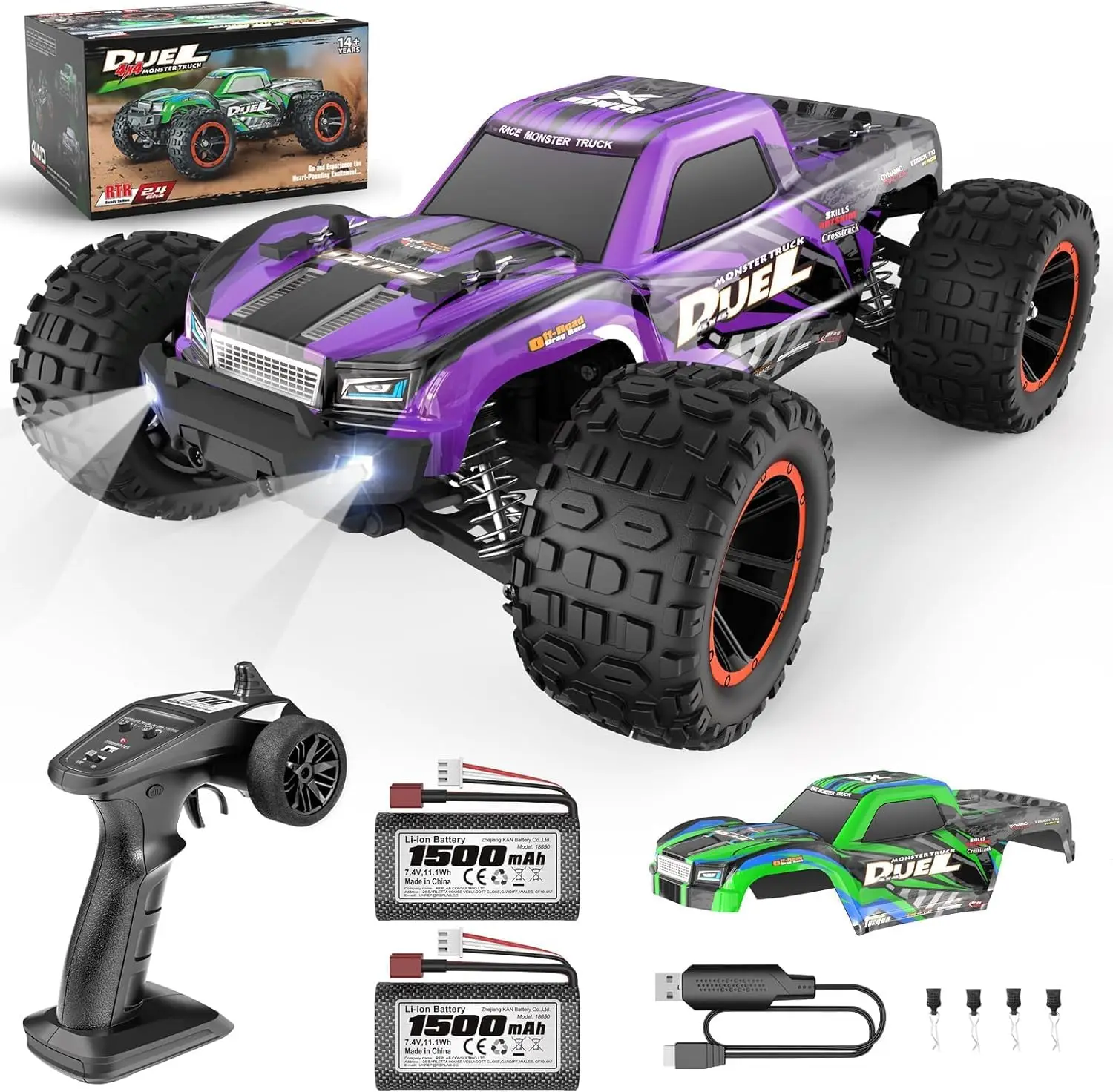 Rc Truck Monster - Caminhões RC 1:14, Carro de Controle