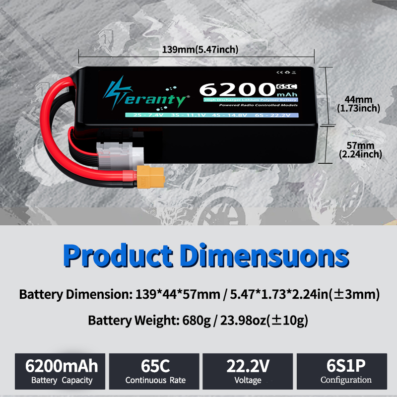 Bateria Lipo TERANTY 6S 6200mA - Rc Hobby Airplanes avaliação e preço