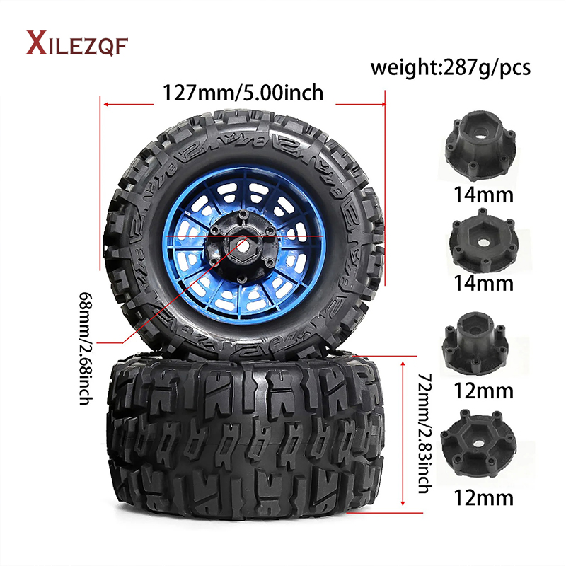 XILEZQF 4PCS Pneus para Caminh - Rc Truck Monster avaliação e preço