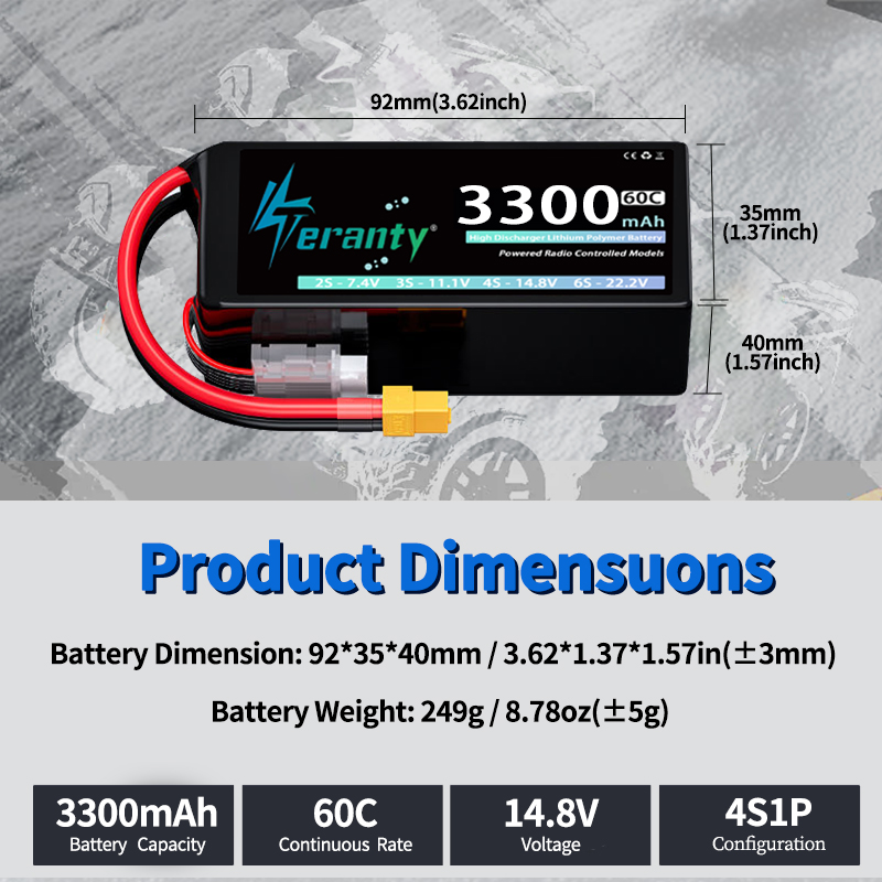 Bateria Lipo TERANTY 4S 3300mA - Rc Truck Monster avaliação e preço