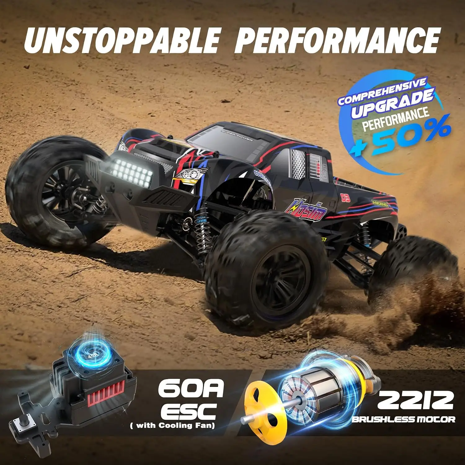 Carros RC sem escova 1:10 para - Rc Truck Monster avaliação e preço